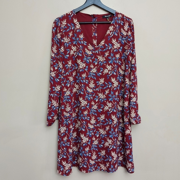 Madewell Button-Back printed flowy mini dress in Antique Flora Size XS - Picture 5 of 11